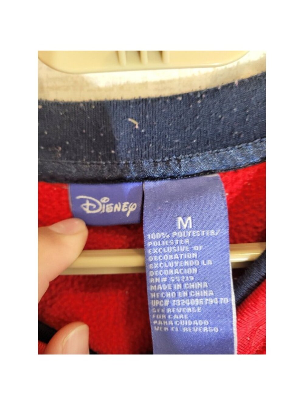 Vintage Disney Sweater Womens M Red Fleece Embroidered Tigger Winnie the Pooh - Picture 5 of 7